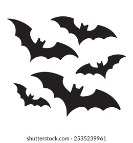 Bat vector icon set illustration