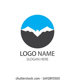 bat vector icon template illustration design