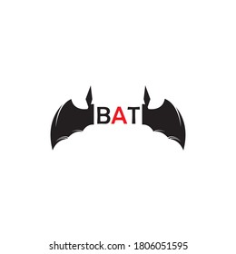 bat vector icon template illustration design
