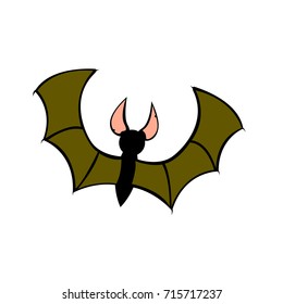 Bat . Vector illustration .