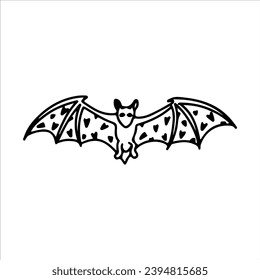 bat vector illustration with concept