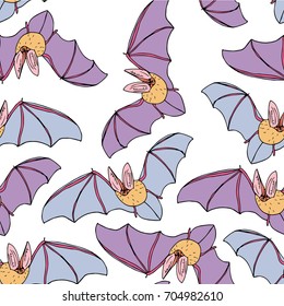 Bat vector illustration. Doodle style. Design icon, print, logo, poster, symbol, decor, textile, paper, card. 