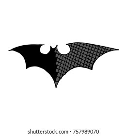 Bat vector illustration. Doodle style. Design, print, logo, decor, textile, paper