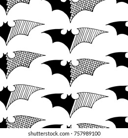 Bat vector illustration. Doodle style. Design, print, logo, decor, textile, paper