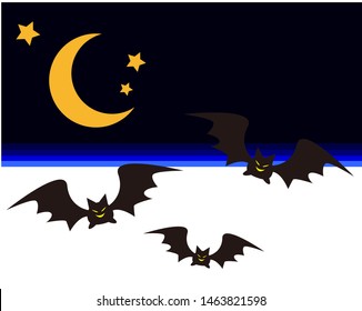 Bat vector illustration.
Illustration of Halloween.