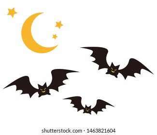 Bat vector illustration.
Illustration of Halloween.