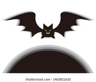 Bat vector illustration.
Illustration of Halloween.