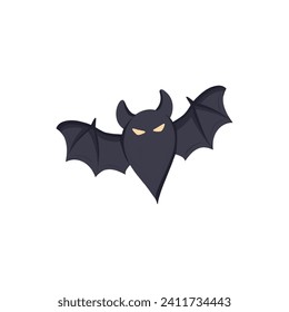 ilustración vectorial murciélago tema halloween con estilo simple y activo editable