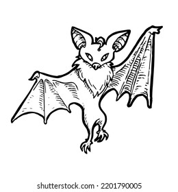 Bat vector illustration isolated on white background