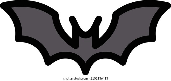 bat Vector illustration on a transparent background. Premium quality symbols. Stroke vector icon for concept and graphic design.