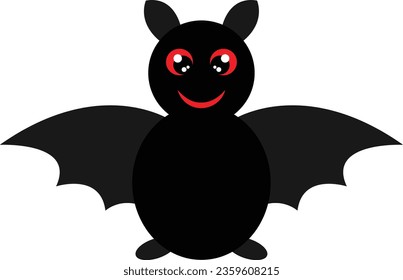 Imagen vectorial de murciélago o clip