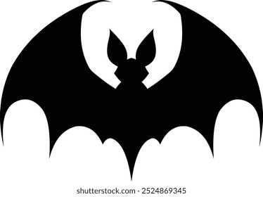 Bat vector image, Halloween related vector graphic. Bat Logo