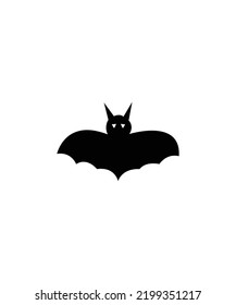 Bat vector isolated on white background. Happy Halloween vector isolated on white 