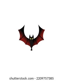Bat vector isolated on white background. Happy Halloween vector isolated on white background. 