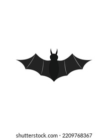 Bat vector isolated on white background. Happy Halloween vector isolated on white.  Perfect for coloring book, textiles, icon, web, painting, children's books, t-shirt print.