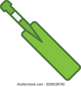 Bat Vector Line Filled Green Icon Design