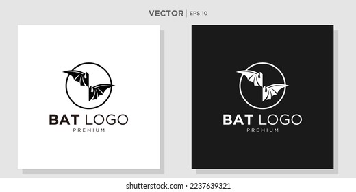 Bat vector logo design icon illustration