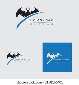 bat vector logo illustration design template