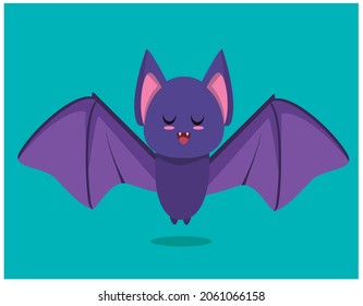 bat vector with nice purple background