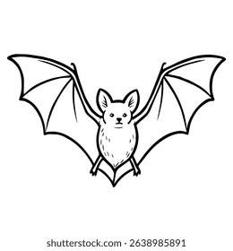 bat vector realistic line icon on white background
Vector line icon animal, wildlife