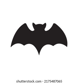 Bat vector silhouette icon , bat vector icon with white backgound