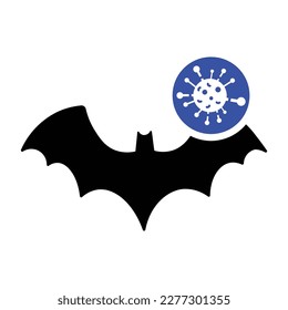 Bat Virus Icon Vector graphics