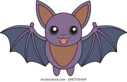 bat in white background Illustration