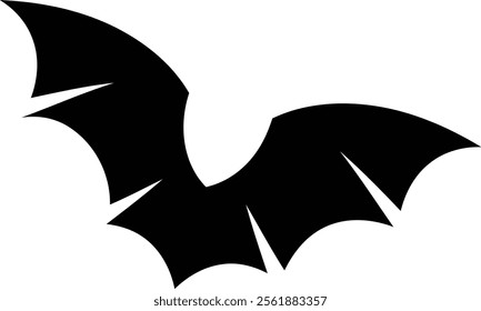 Bat wing black color vector image 