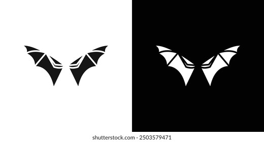 bat wing icon line art vector