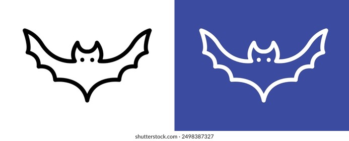 bat wing icon logo sign set vector outline