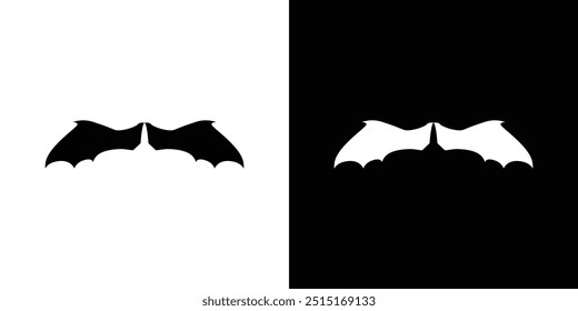 bat wing icon Outline sign symbol set