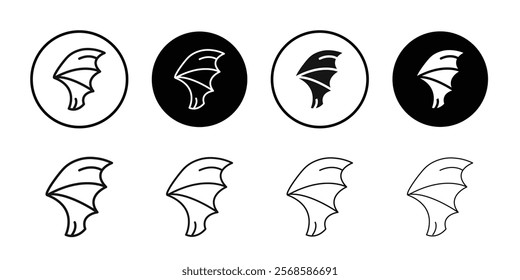 bat wing icon Simple thin outline