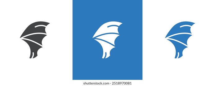 bat wing icon thin line illustration