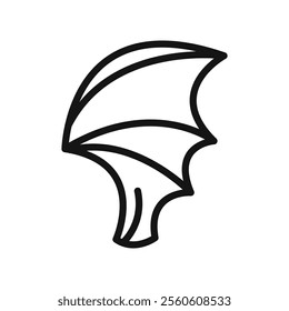 bat wing icon vector line logo art