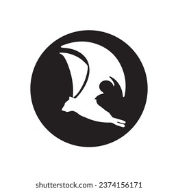 Bat wing logo vector element