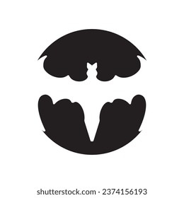 Bat wing logo vector element