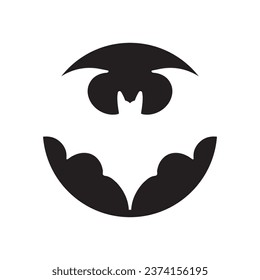 Bat wing logo vector element