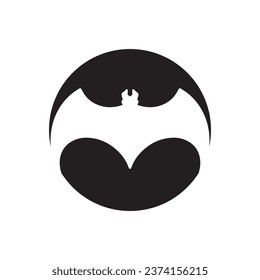 Bat wing logo vector element