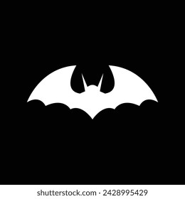 Bat wing silhouette icon and symbol vector template illustration  