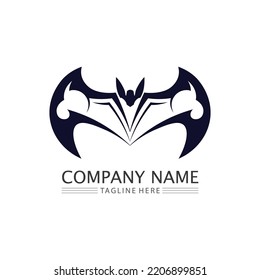 bat wing vector icon logo template illustration design