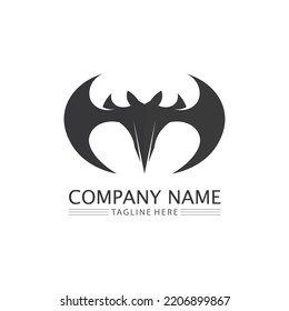 bat wing vector icon logo template illustration design