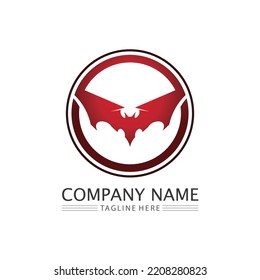 bat wing vector icon logo template illustration design