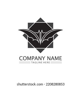 bat wing vector icon logo template illustration design