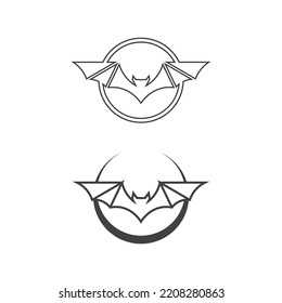 bat wing vector icon logo template illustration design