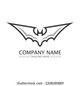 bat wing vector icon logo template illustration design