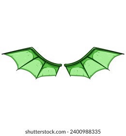 bat wings dragon cartoon. symbol legend, sign graphic, fly devil bat wings dragon sign. isolated symbol vector illustration