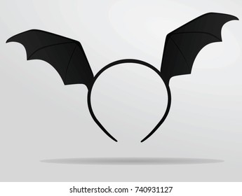 Bat wings headband mask. vector illustration