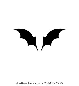 Bat wings premium icon. Silhouette Angel wings vector icon logo