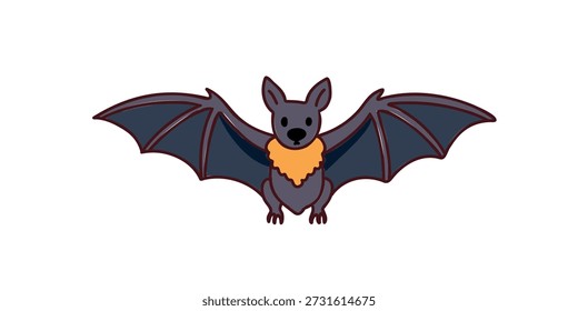 bat wings spread nocturnal creature design