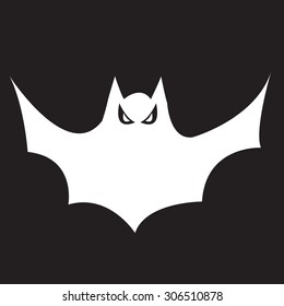 Bat Without Color Stencil For Halloween